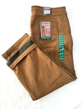 Coleman Men's Fleece Lined Bonded Brown Copper Stretch Utility Pants - 40 X 30