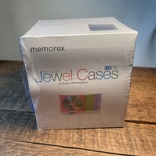 Memorex Slim CD DVD Jewel Cases Multi-Color 30 Pack New Sealed