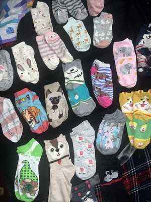 Women s Animal Themed Socks Lot Of 23 Sz 7-10 Cats, Dogs, Rabbits, Llamas, Sheep