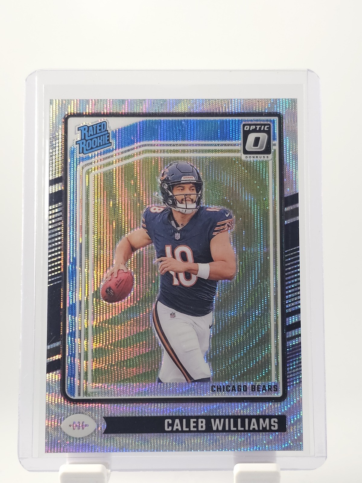 CALEB WILLIAMS 2024 DONRUSS OPTIC RATED ROOKIE WAVE PRIZM /300 #201 BEARS Q7046