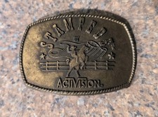 Atari Video Game Vintage 80's Activision- Stampede Belt Buckle