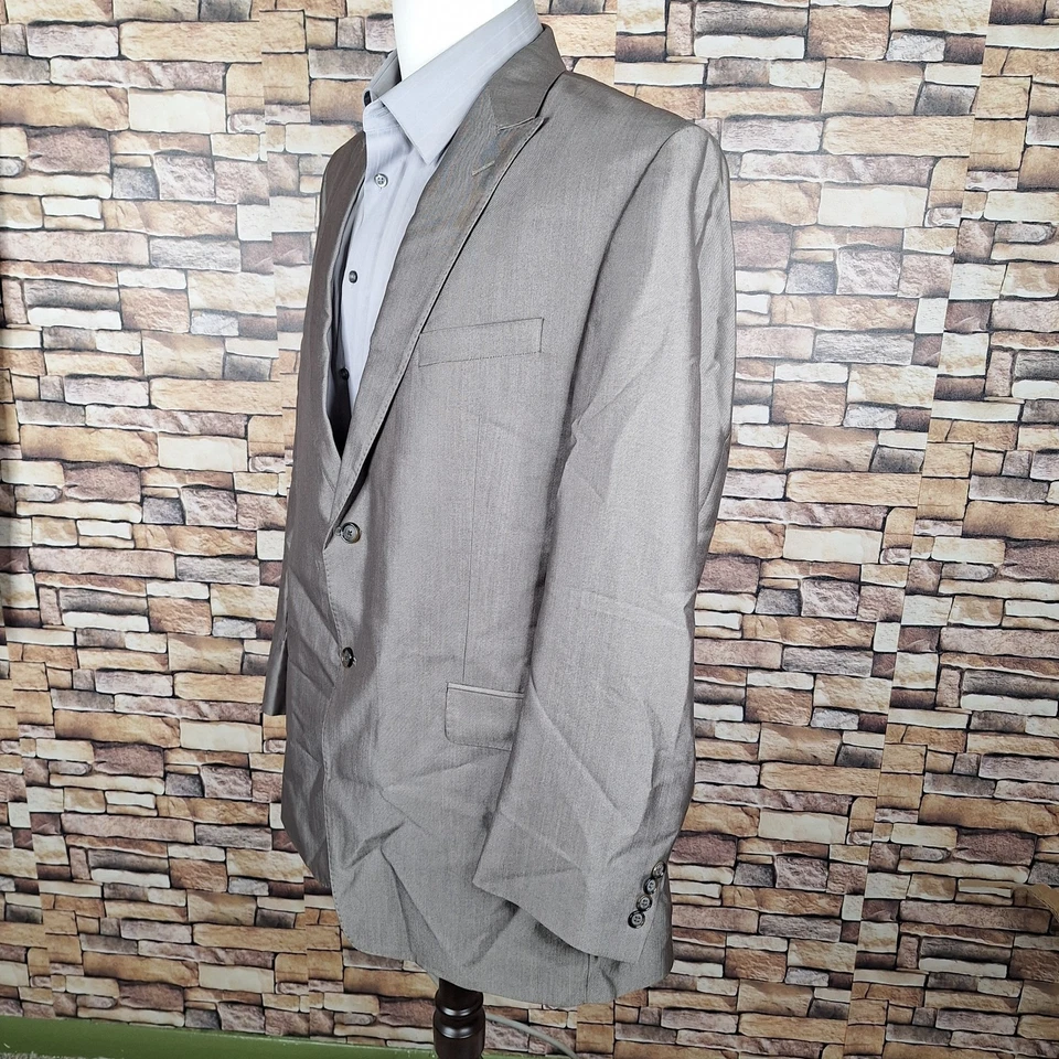 Traje de 2 piezas Sean John para hombre 44L 38X30 gris pico doble ventilación Foto 4 de 4