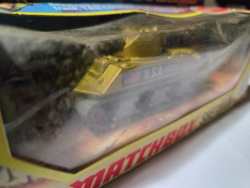 Vintage 1974 Lesney Matchbox Battle Kings K101 Army Sherman Tank Original Box - Image 4 of 4