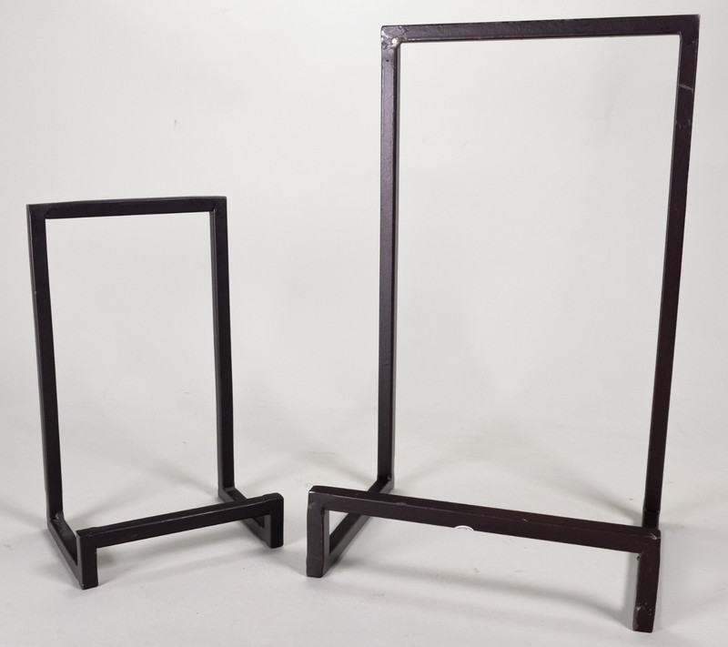 Pair of Black Metal Minimalist Tabletop Easels