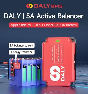 Daly BMS Equalizer 5A Battery Active Balancer 24V 3S-16S Battery Board Packs