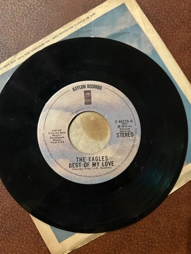Eagles- Best Of My Love Classic Rock Country Folk 1974 E-45218 Vinyl 7'' 45