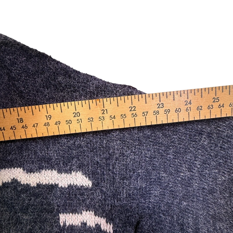 Винтажный Henry Grethel Hey Henry пейзаж свитер плоскости деревья средний 90-х вязаный - Изображение 4 из 4