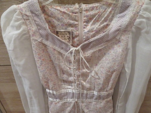 Gunne Sax Jeunes Filles Jessica Girl Sz 12 Prairie Cottagecore Peplum Dress Pink - Picture 4 of 19