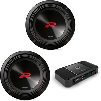 Alpine (2) R2-W12D2 12'' R-Series Sub w/ R2-A150M Mono Amp Bundle