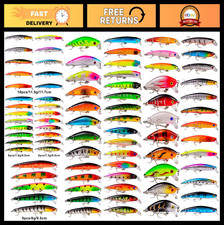 Fishing Lures Kit - Topwater Hard Baits, Crankbait, Swimbait for Bass & Pike