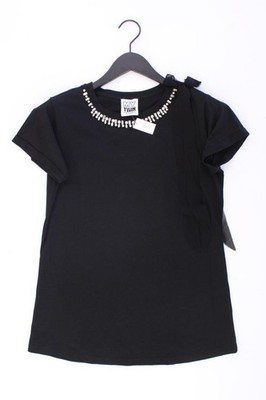 Twin Set T-Shirt Regular Shirt für Damen Gr. 36, S Kurzarm schwarz aus Baumwolle