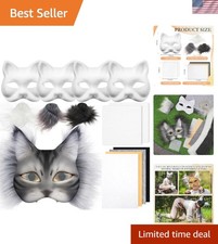 Deluxe DIY Therian Cat Mask Kit with Felt and Faux Fur for Creative Costumes