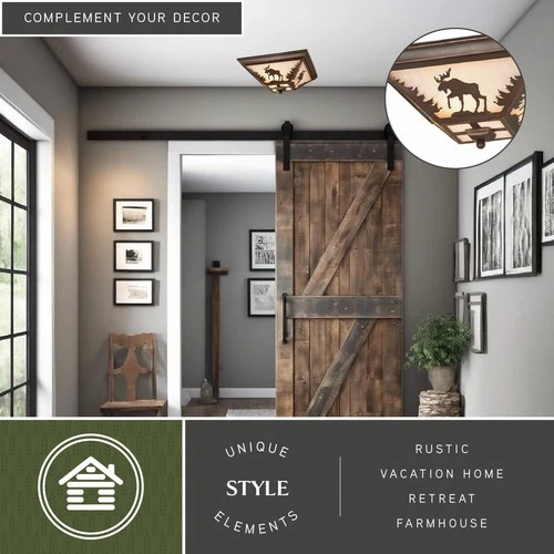 Vaxcel Lighting CC55614 Yellowstone 3 Light Flush Mount Indoor - Bronze - Picture 11 of 11