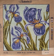 Printed needlepoint Tapestry Iris 50x50 Cm Canvas Only Gobelin L