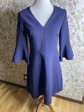 Banana Republic 3/4 Sleeve Navy Dress Size 4 Flare Bell Sleeve