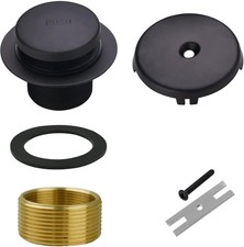 Black Bathtub Drain Tip-Toe Single Hole,Welsan Tub Trim Set 