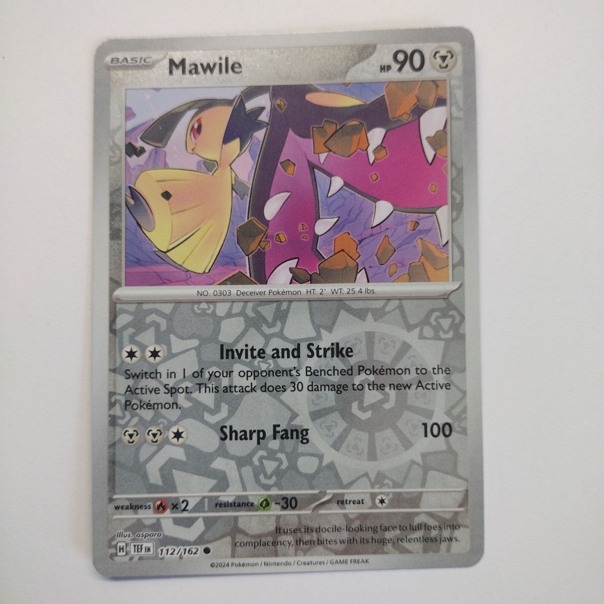Mawile - 112/162 Temporal Forces Reverse Holo Pokemon Card