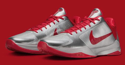 Nike Kobe 5 Protro x Caitlin Clark Rookie of the Year Silver Red Size 13 in hand