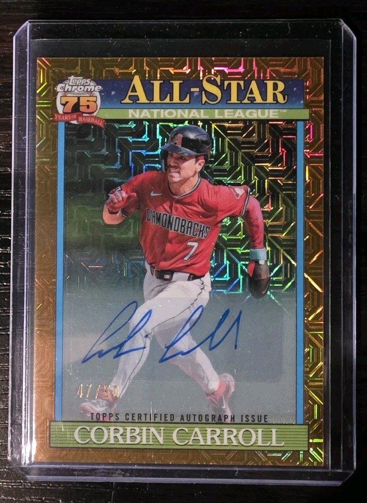 2026 Topps Corbin Carroll Silver Pack Gold Auto 47/50 Arizona Dbacks
