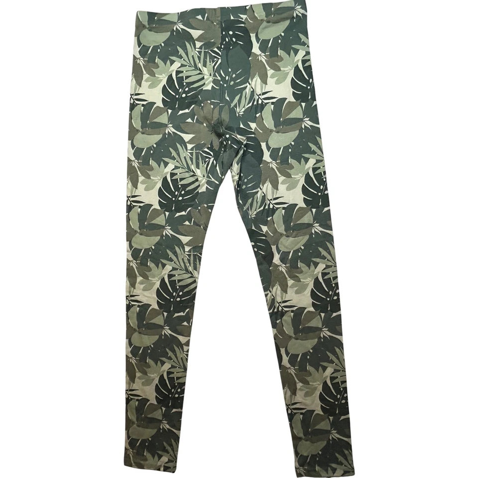 Leggings elásticos Gap Kids Plus estampado de hojas verdes informales cómodos XXL (18) niñas NUEVO Foto 3 de 4