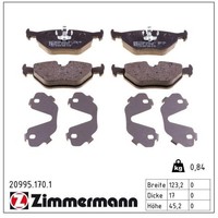 Zimmermann BremsbelÄGe Bremsbelagsatz Hinten BMW 3ER E30 E36 5ER E34 7ER E32 Z3
