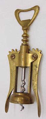 Vintage BOLLA Brass Winged Wine Corkscrew & Bottle Opener Made In Italy Collect