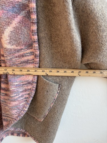 Anthropologie Hygge reversible Wool Cardigan Size M/L In Beige In Multicolor - Picture 6 of 10