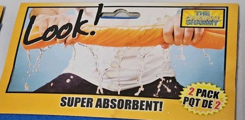 Original Shammy 10.25" X 11 in. Super Absorbent Clith Towels 3 Pack- 6 Total NIP - Picture 2 of 4