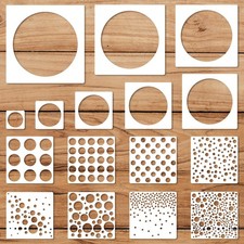 JarThenaAMCS 16Pcs Circle Stencils Round Polka Dot Templates Stencils...