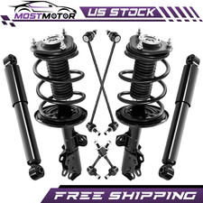 8X Front Struts Rear Struts W/ Coil Spring Sway Bars For 2006-12 Toyota RAV4 New