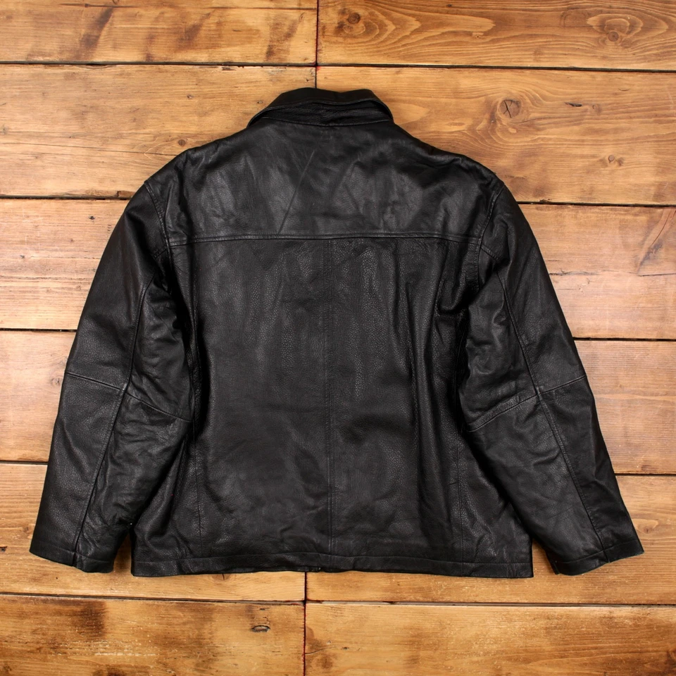 Chaqueta de cuero Outbrook XL negra vintage Foto 2 de 4