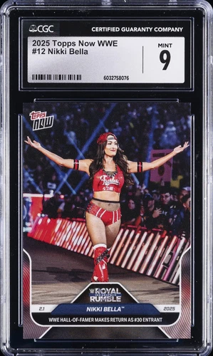 2025 TOPPS NOW WWE #12 NIKKI BELLA CGC 9