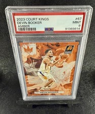2023-24 Panini Court Kings Devin Booker #67 Amber 43/75 PSA Graded 9 Mint