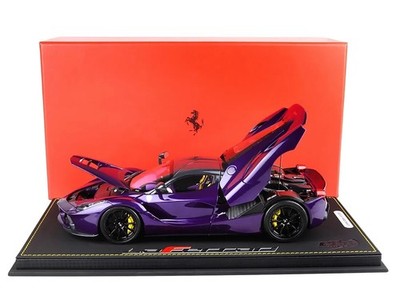 2012 FERRARI LAFERRARI PURPLE DUBAI W/DISPLAY CASE 1/18 CAR BY BBR BBR182237DIE