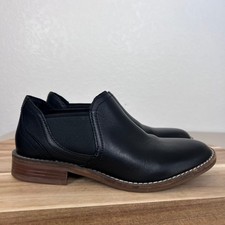 Clarks Edenvale Page Loafer Womens 6 Black Leather Slip On Comfort Academia