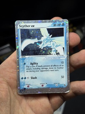  Sunfaded  Blue - Scyther EX 102/109 Ruby and Sapphire Holo - DMG