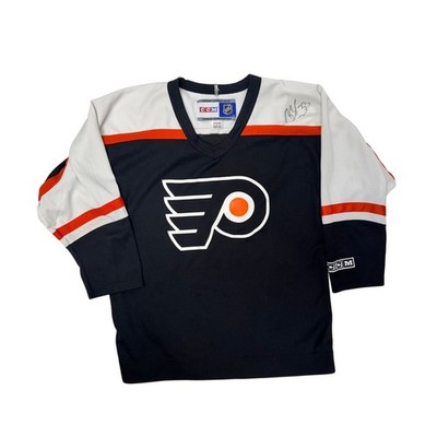 NHL Hockey Jersey Philadelphia Flyers Youth Size L Brian Boucher Autograph