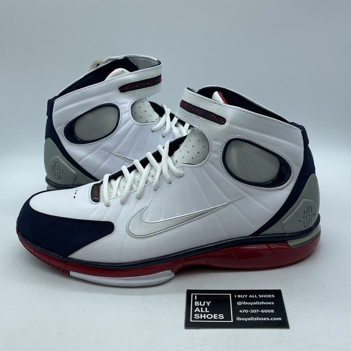 Size 13 - Nike Air Zoom Huarache 2K4 White Blue Suede