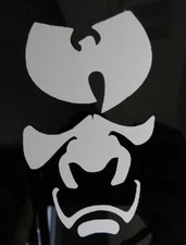 Wutang Mask Vinyl Decal Sticker White 4x4 Inches For Any Surface Waterproof 2/24