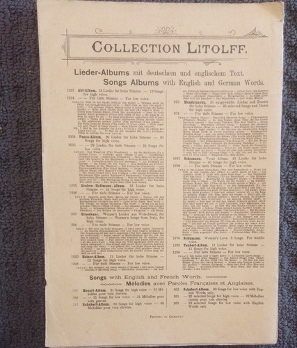 Collection Litolff #590 Franz Abt Singing Tutor Op 474 Soprano or Tenor Germany - Picture 2 of 9