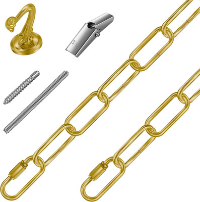 6 Ft Heavy Duty Hanging Chain Kit with Connection Locks & Swag Ceiling Hooks for