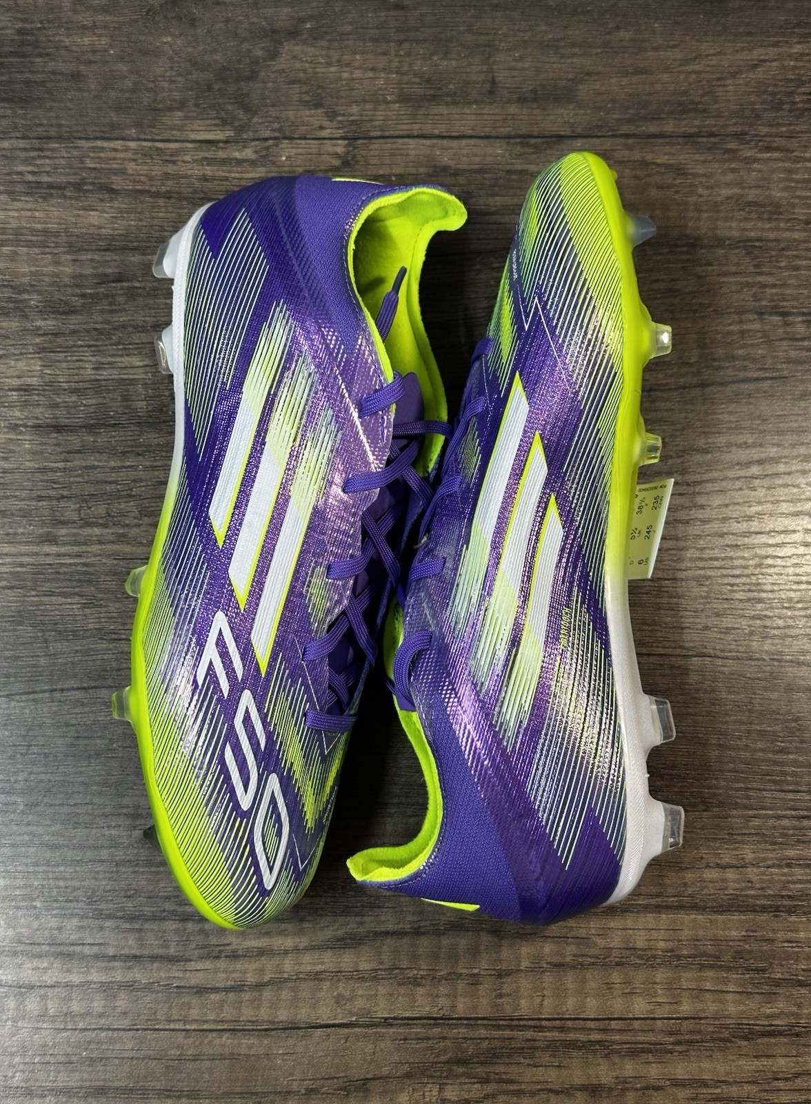 Adidas F50 Elite FG Purple Rush Lucid Lemon JH7714 Men’s Size 6
