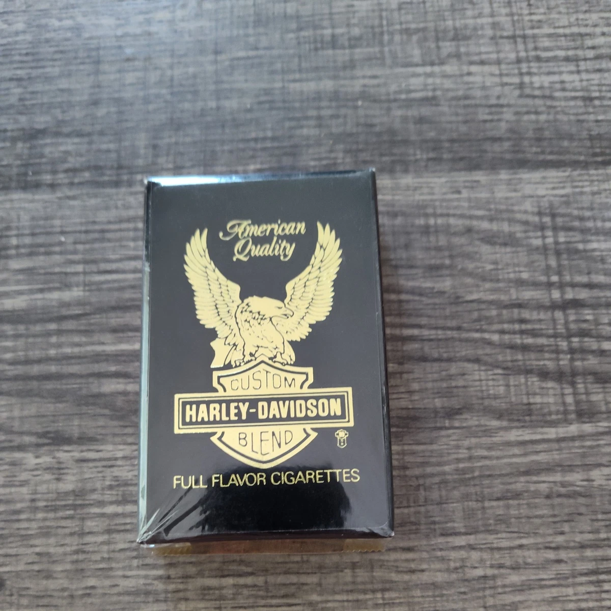unopened pack of harley davidson cigarettes rare vintage Harley-Davidson - empty VINTAGE HARLEY DAVIDSON EMPTY CIGARETTE