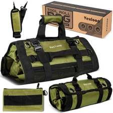 Tool Roll Bag with Metal Quick Release Buckle | Heavy Duty Tool Roll Bag Orga...