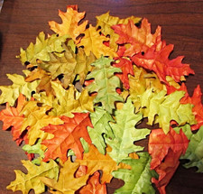 45pc Mini 1.75" Artificial Oak Leaves- Fall Autumn Thanksgiving Decor  Crafts