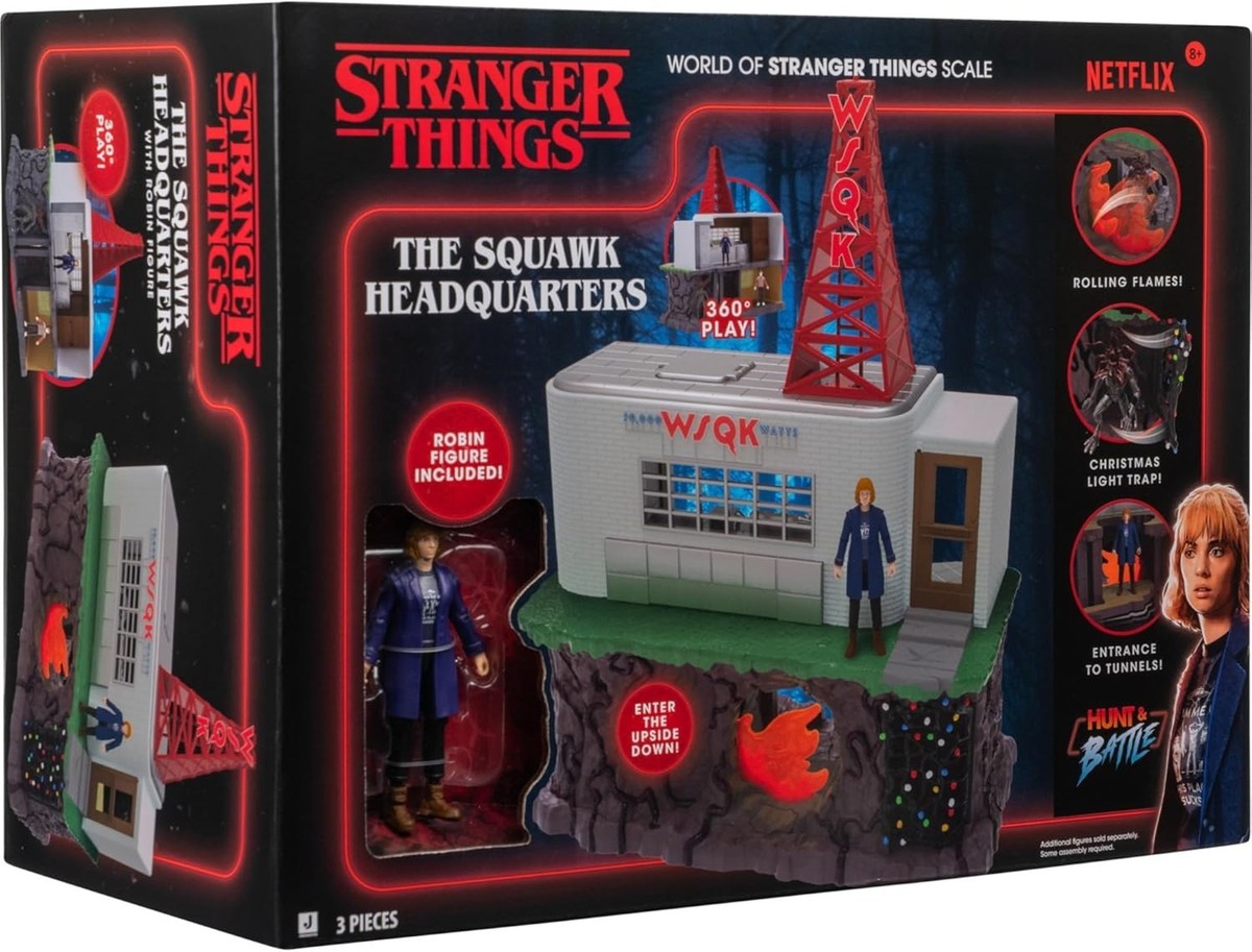 NEW) Jazwares Stranger Things WSQK Radio Station 11-Inch Playset
