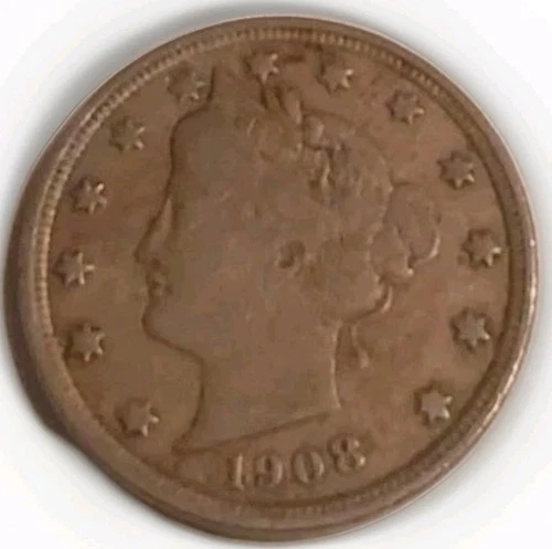 1908-P Liberty Nickel — photo from the most recent tracked eBay sale