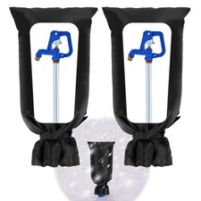 28'' x 15'' Large Faucet Covers for Winter, 2 Pcs Outdoor Hydrant Black