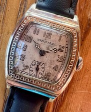 Vintage 30s Art Deco Mens Hamilton Watch Engraved Back With US Army Provenance