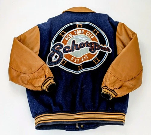 Rare High-end Schott NYC Premium  Leather & Wool Quality Thru The Roof 4XL - product listing photo